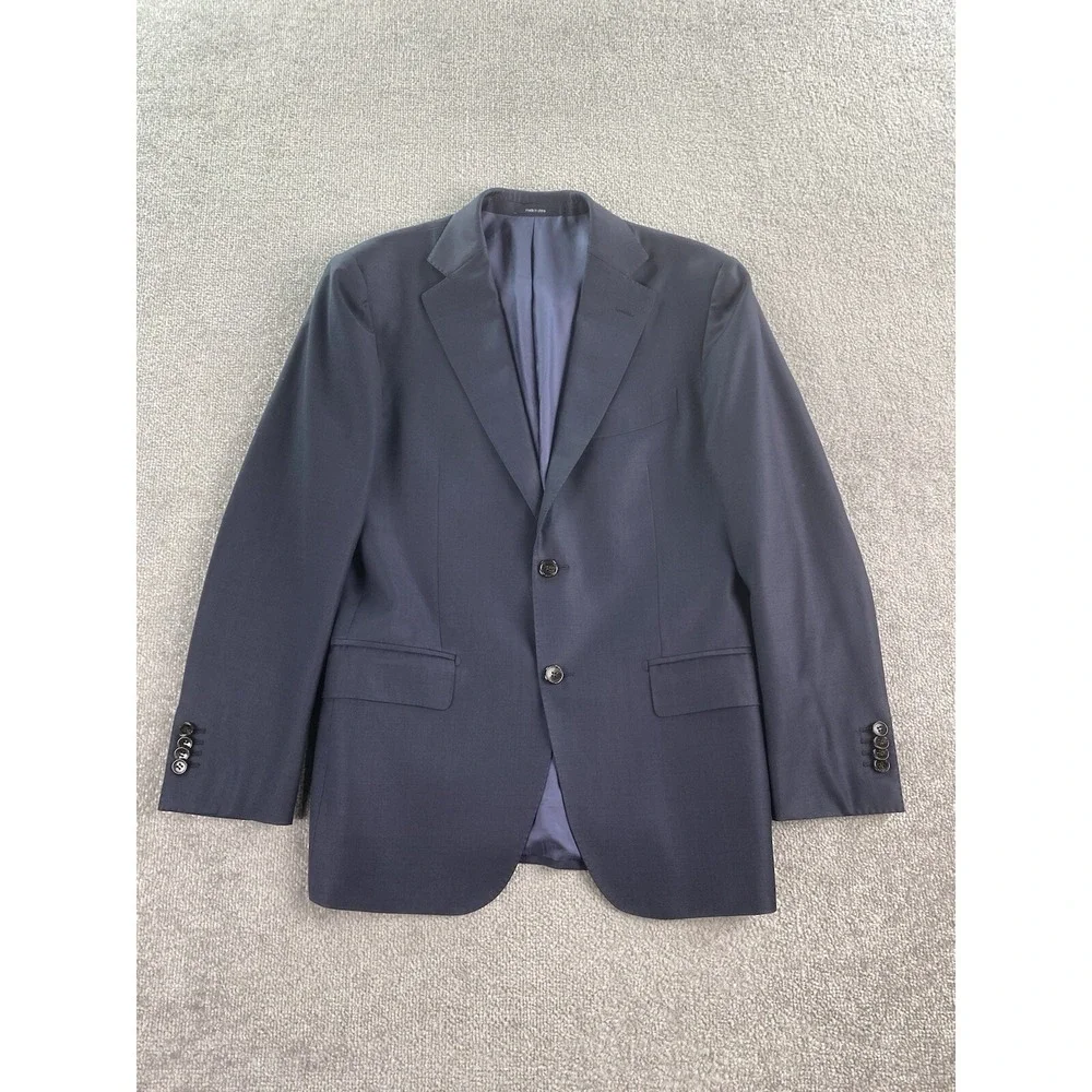 SuitSupply Suit Jacket 38 R Blue Wool Vitale Barberis Canonico Napoli Designer